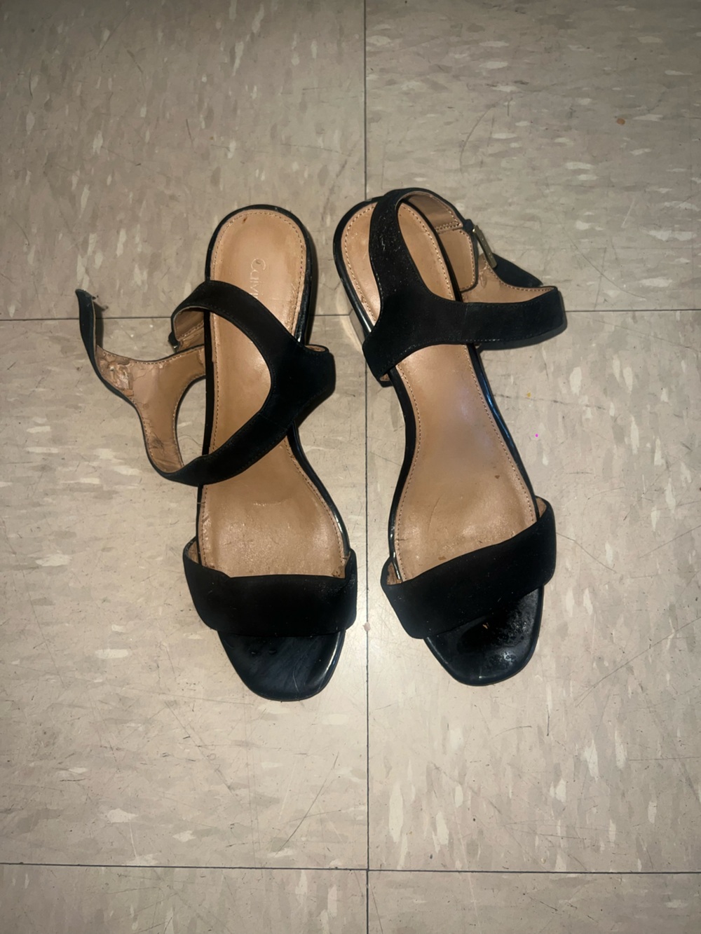 Black Strappy Women’s Sandals by Calvin Klein Size 8
